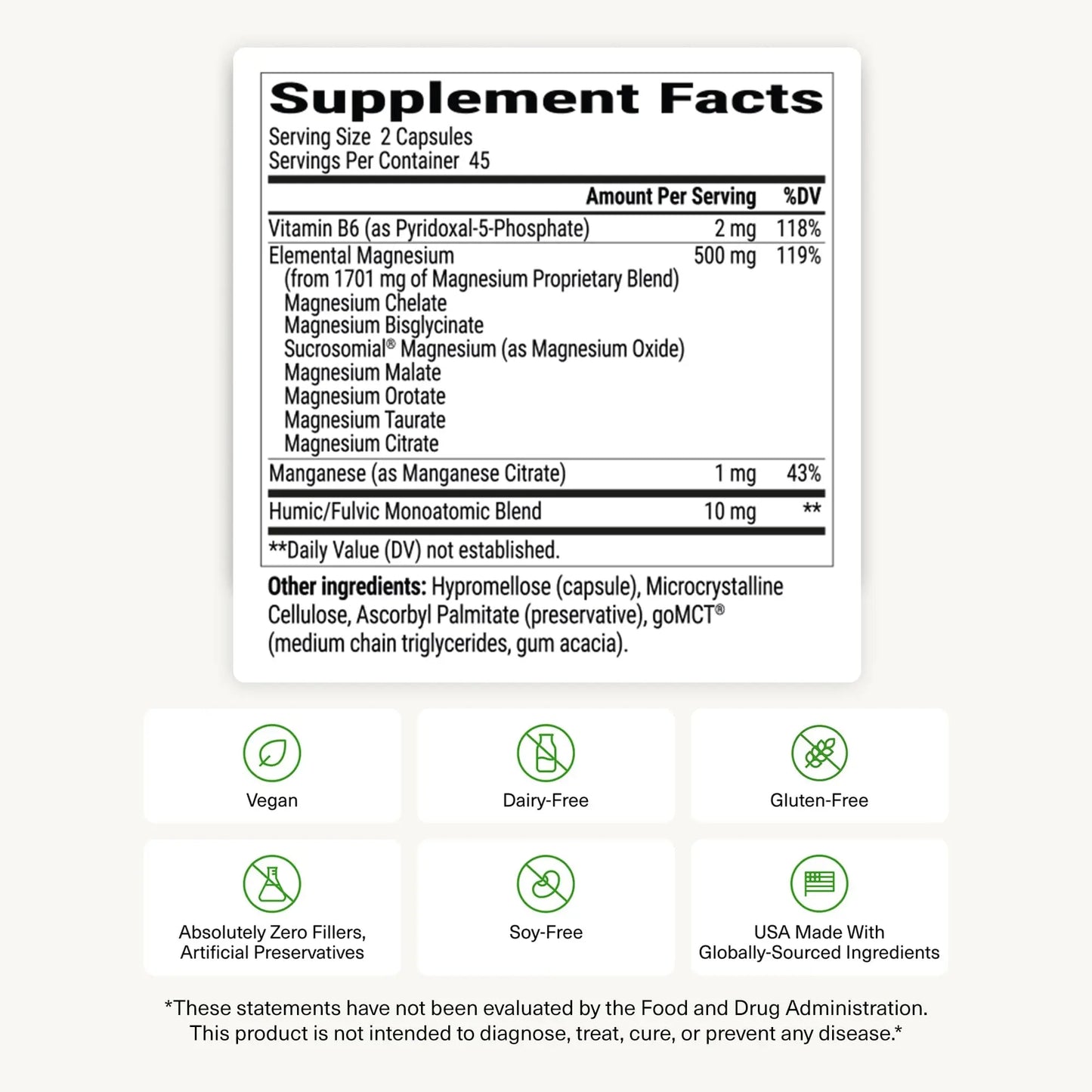 BIOptimizers Magnesium Breakthrough Supplement with 500mg - 7 Forms of Magnesium: Glycinate, Malate, Citrate, and More - Natural Support for Sleep and Cognitive Function -90 Capsules- Calming Vitamins BIOptimizers buy supplements Au