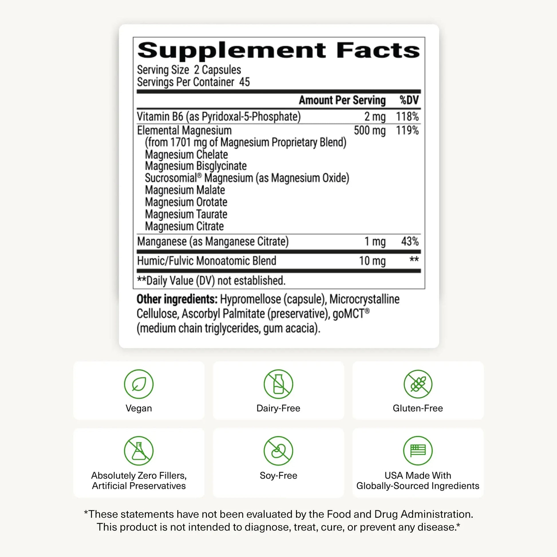 BIOptimizers Magnesium Breakthrough Supplement with 500mg - 7 Forms of Magnesium: Glycinate, Malate, Citrate, and More - Natural Support for Sleep and Cognitive Function -90 Capsules- Calming Vitamins BIOptimizers buy supplements Au