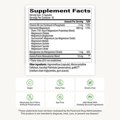 BIOptimizers Magnesium Breakthrough Supplement with 500mg - 7 Forms of Magnesium: Glycinate, Malate, Citrate, and More - Natural Support for Sleep and Cognitive Function -90 Capsules- Calming Vitamins BIOptimizers buy supplements Au