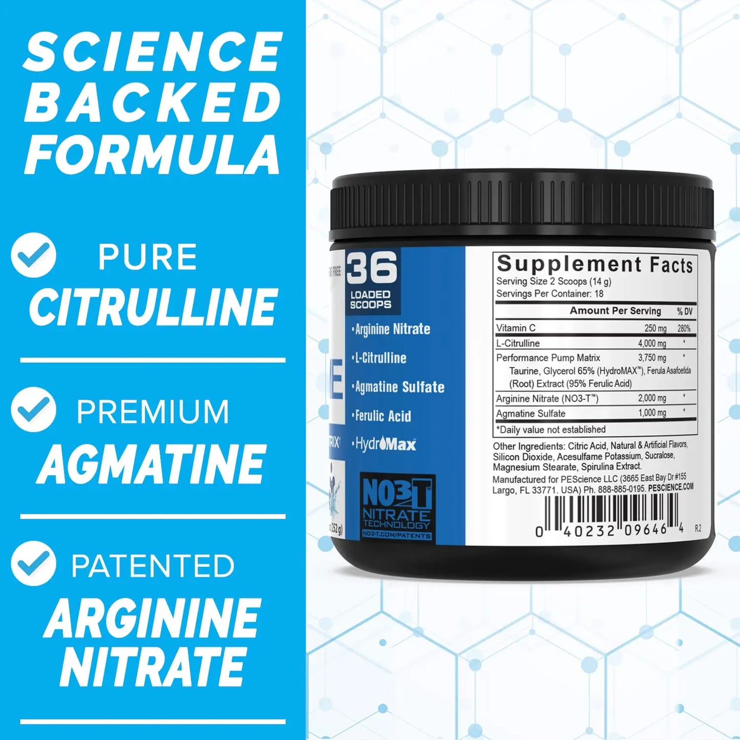 PEScience High Volume + Prolific Pre-Workout Stack, Powerful Nitric Oxide & Energy PEScience