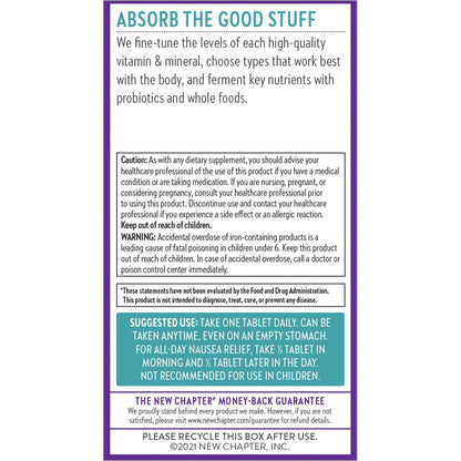 New Chapter Prenatal Vitamins, One Daily Prenatal Multivitamin with Methylfolate New Chapter