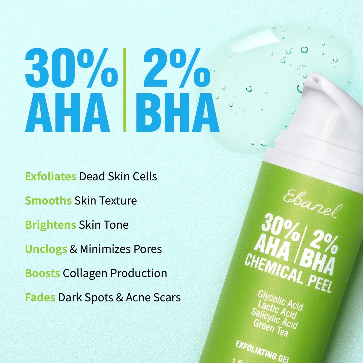 Ebanel 30% AHA 2% BHA Chemical Peel & 2.5% Retinol Cream Moisturizer for Face - Removes Acne Scars, Dark Spots, Wrinkles & Brightens Skin Ebanel buy supplements Au
