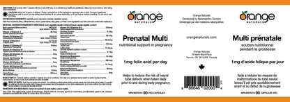 Orange Naturals Prenatal Multi Vegetable Capsules, 90 Count Orange Naturals