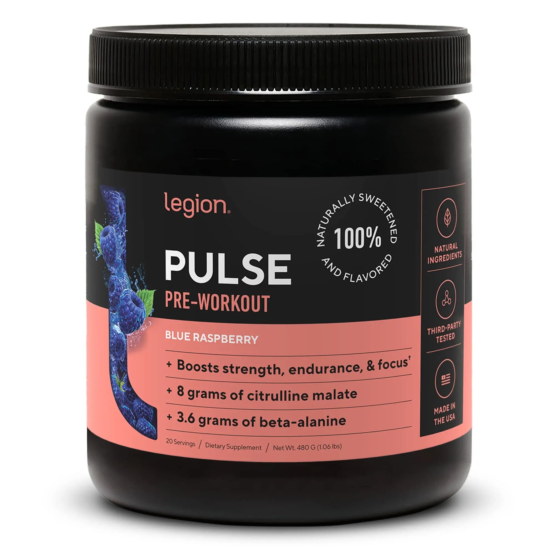 LEGION Pulse Pre Workout Supplement - All Natural Nitric Oxide Preworkout Drink to Boost LEGION