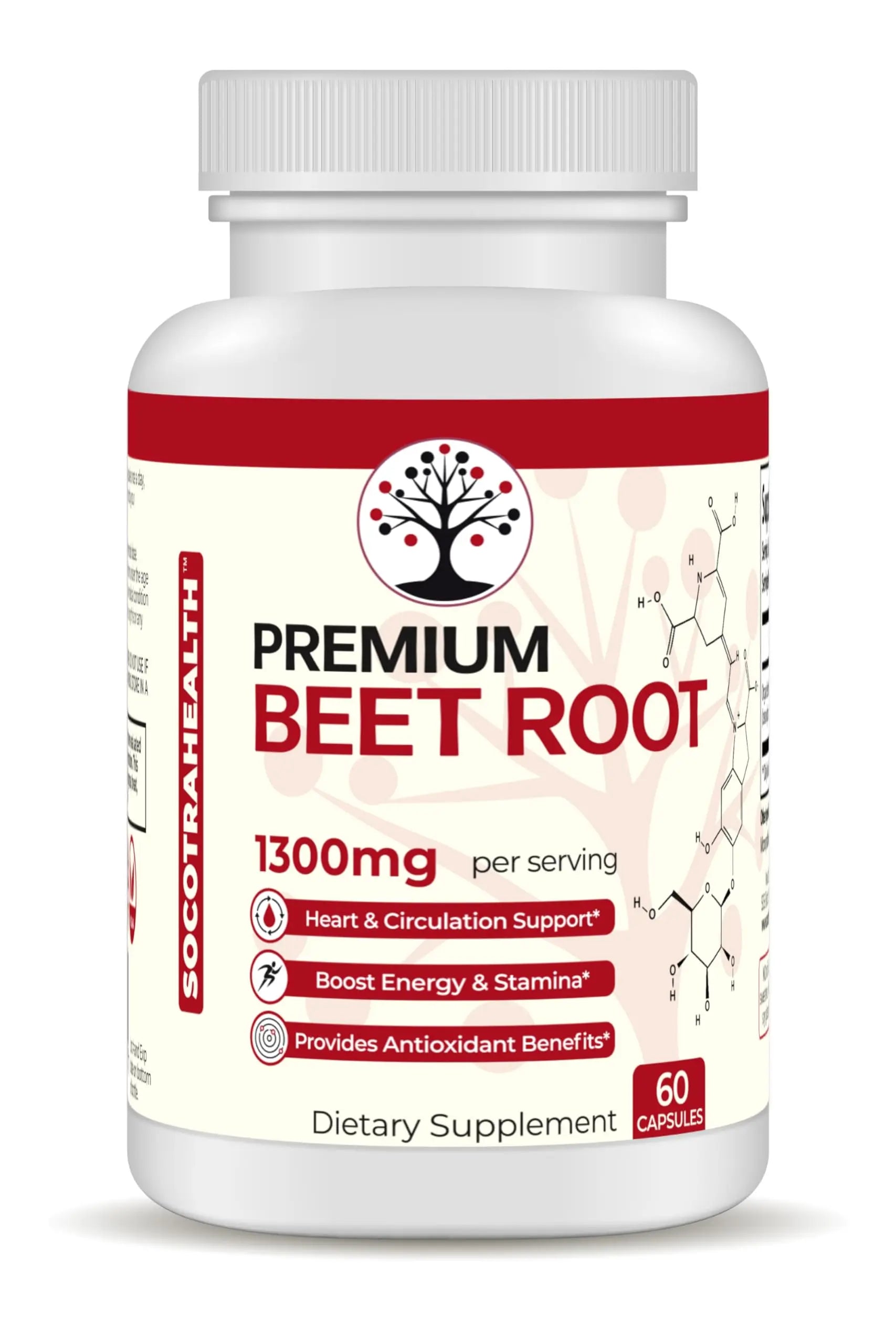 Socotra Health Beet Root Capsules - Made with Premium Organic Beetroot Powder Socotra Health