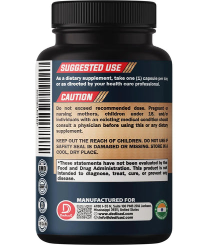 DEDICAD 10in1 Noni Capsules - 4 Month Supply with Elderberry, Boswellia, Turmeric, Ginger & More - Support Muscle, Joint, Digestive & Immune - 2 Packs of 60 Vegan Capsules, Non-GMO & Gluten-Free DEDICAD buy supplements Au