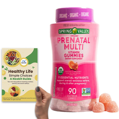 Spring Valley Prenatal Multivitamin, Grapefruit & Pomegranate, 90 Gummies, 11 Vitamins Neobit