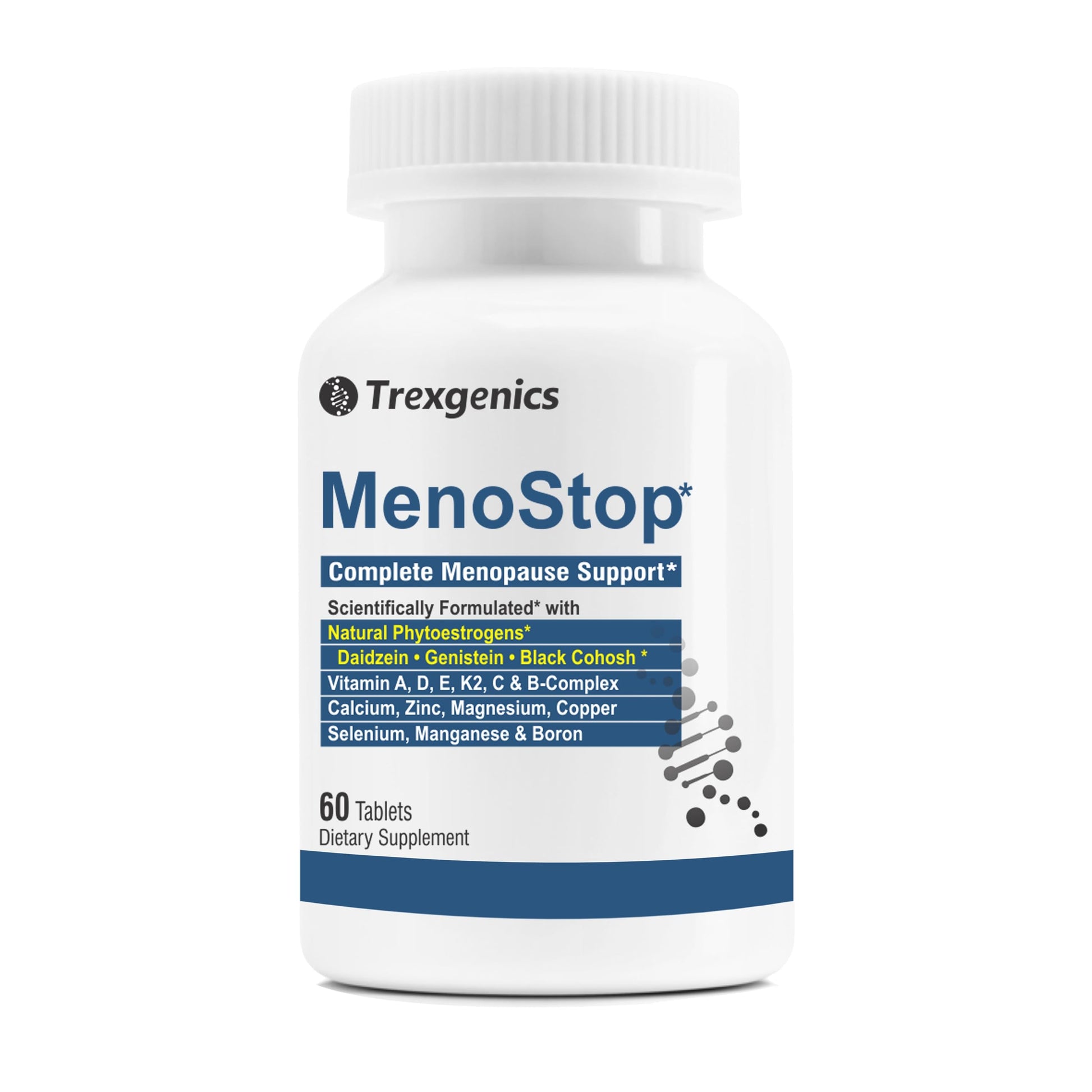 Trexgenics MENOSTOP Complete Menopause Support with Isoflavones Trexgenics