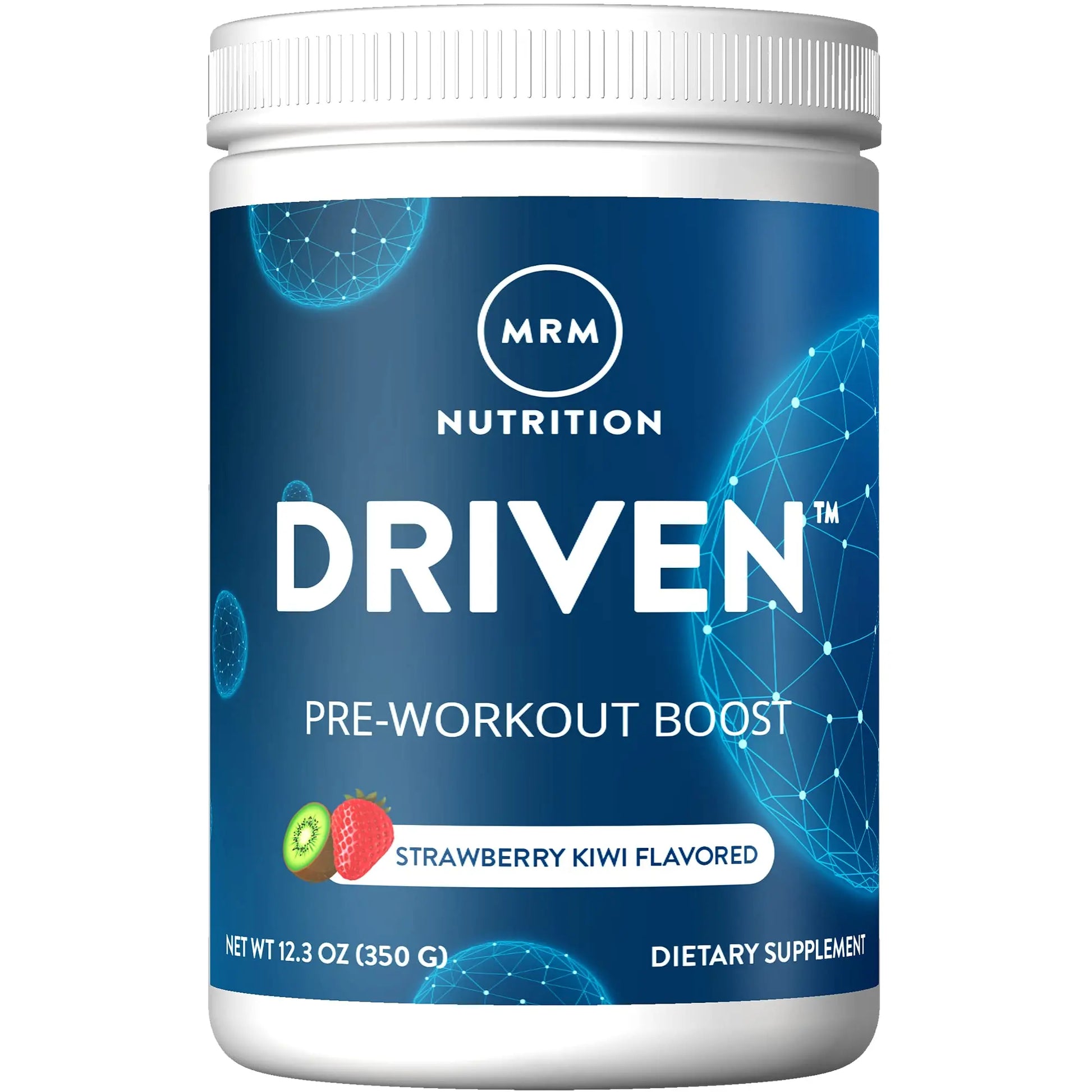 MRM Nutrition Driven Pre-Workout Powder | Strawberry Kiwi Flavored | 125mg Caffeine MRM
