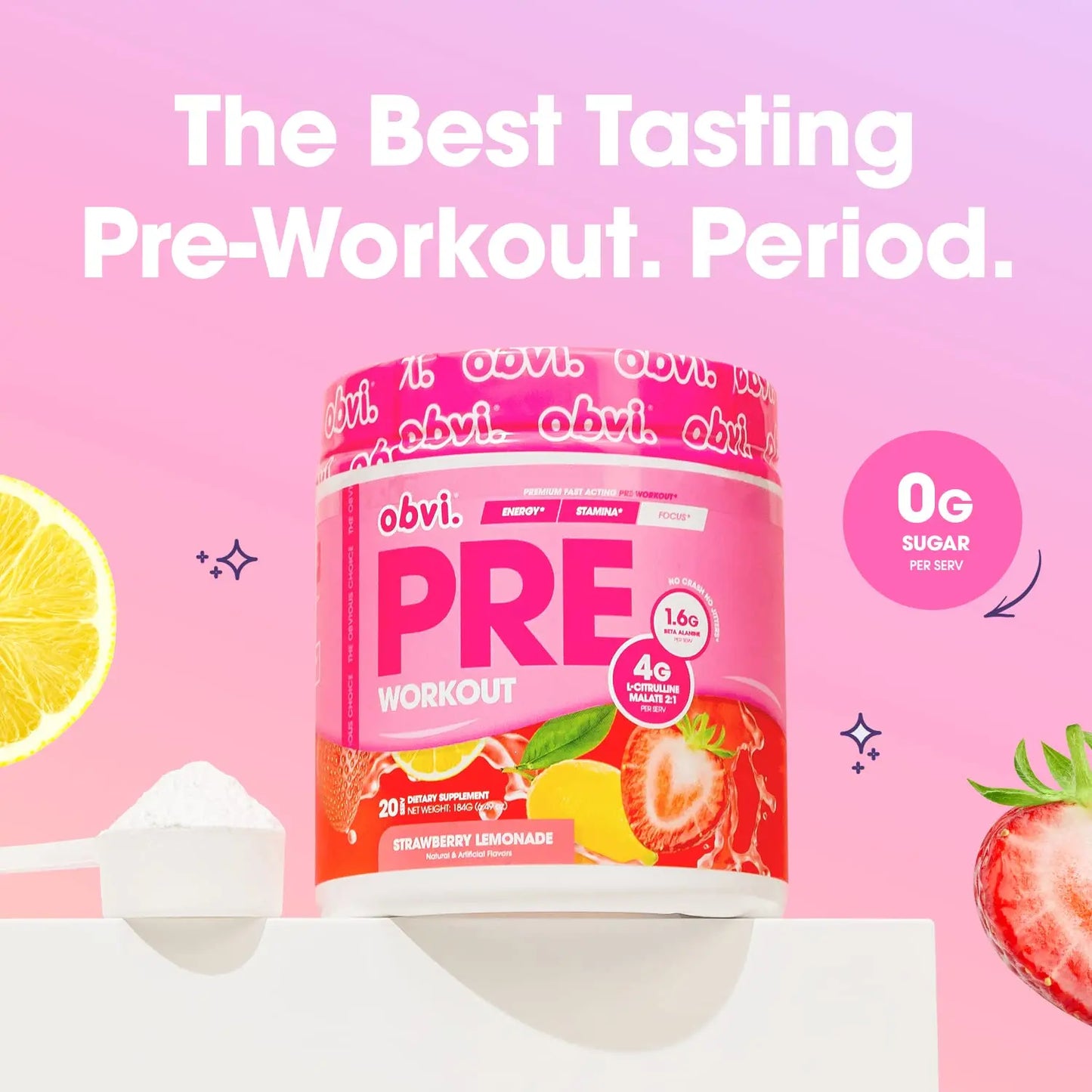 Obvi Pre Workout for Women, Preworkout, Designed for Energy, Stamina and Focus Obvi