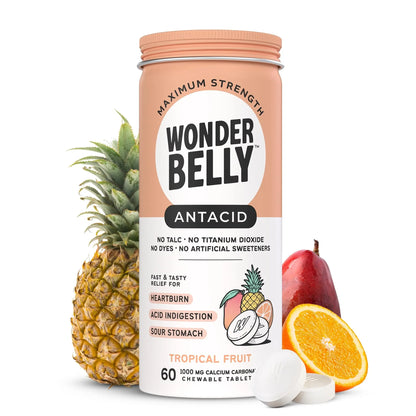 Wonderbelly Antacid, Effective Heartburn and Instant Acid Indigestion Relief, Maximum Wonderbelly