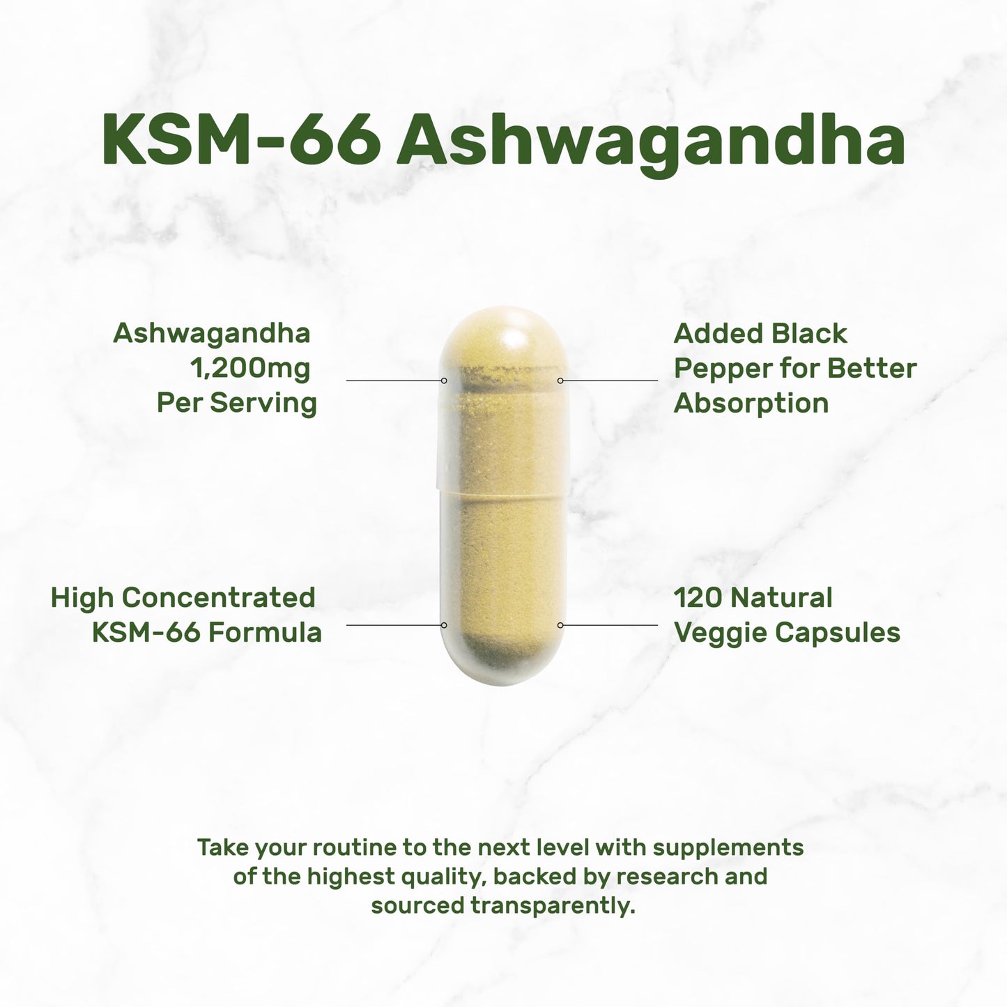 KSM 66 Ashwagandha 1,200mg with Black Pepper, 120 Veggie Capsules – Extra Strength Root Extract – High Absorption – Adaptogenic Supplements for Relaxation, Energy, & Brain Health – Non-GMO DEAL SUPPLEMENTBuy Supplements Australia