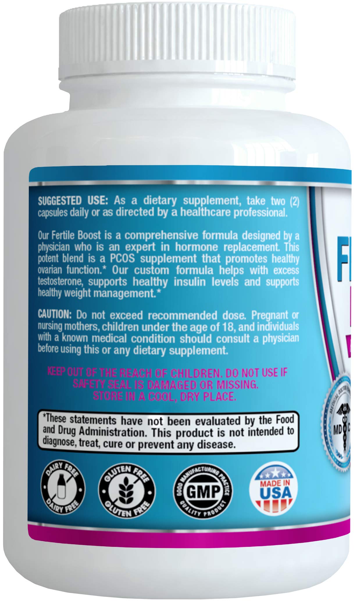 Inositol Capsules Myo-Inositol Fertility Supplements for Women Conception Prenatal Vitamins Vita Miracle