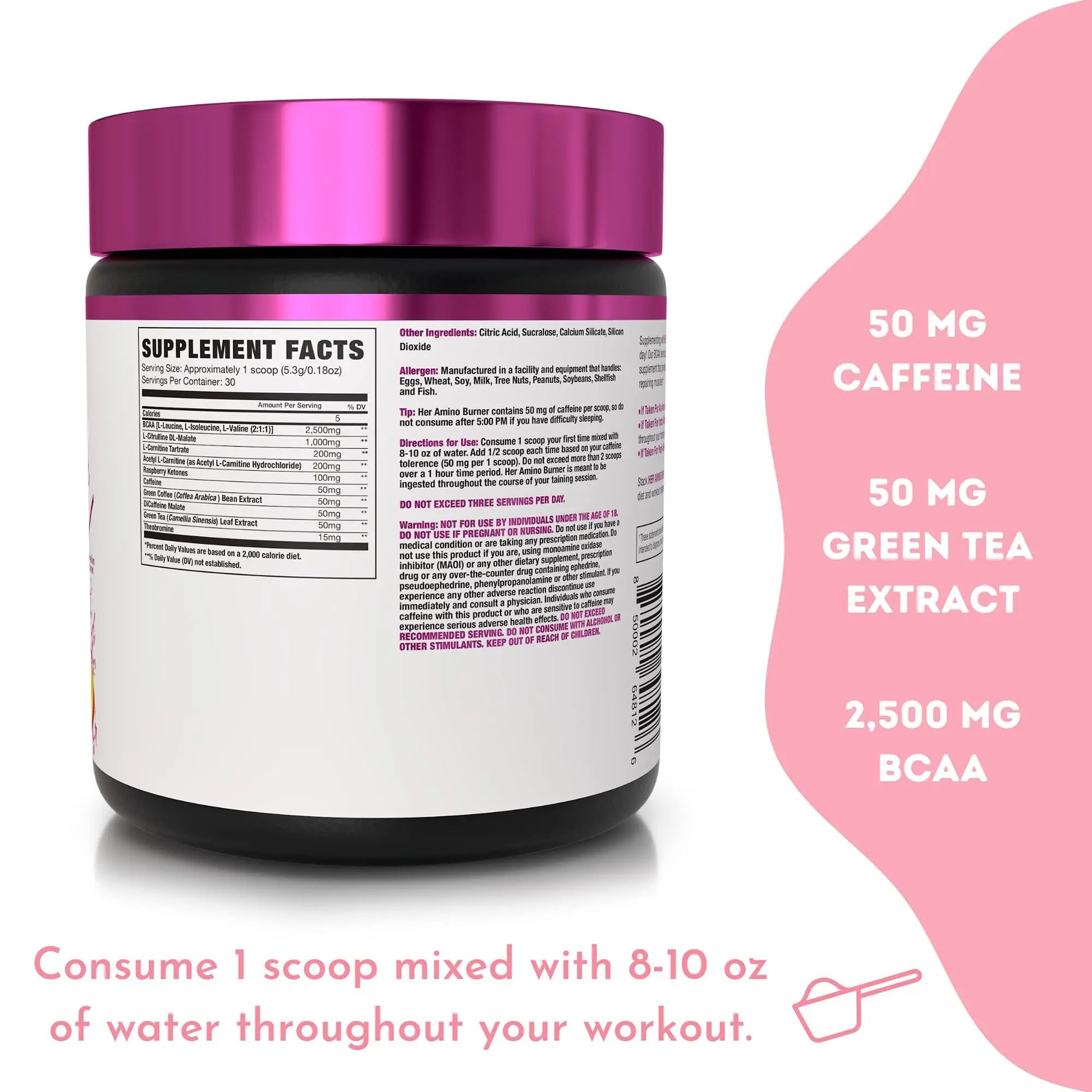 NLA for Her Pre/Intra Workout Stack (Includes Her Thermogenic Amino Georgia Peach NLA for Her