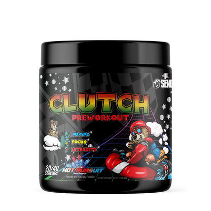 Sender Brand Clutch Hot Pursuit - High-Stim Pre-Workout Powerhouse with Beta Alanine Sender