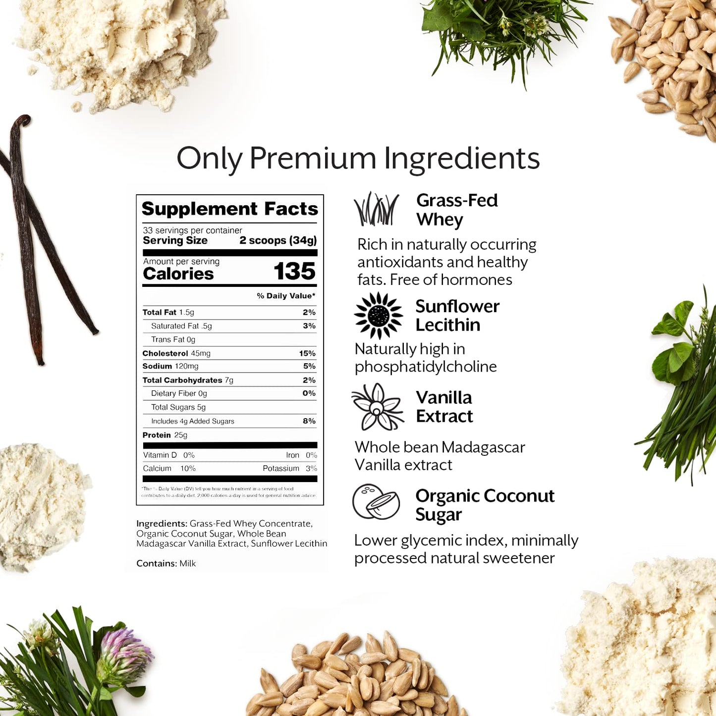 Promix Whey Protein Powder, Vanilla - 5lb Bulk - Grass-Fed & 100% All Natural ProMix NutritionBuy Supplements Australia