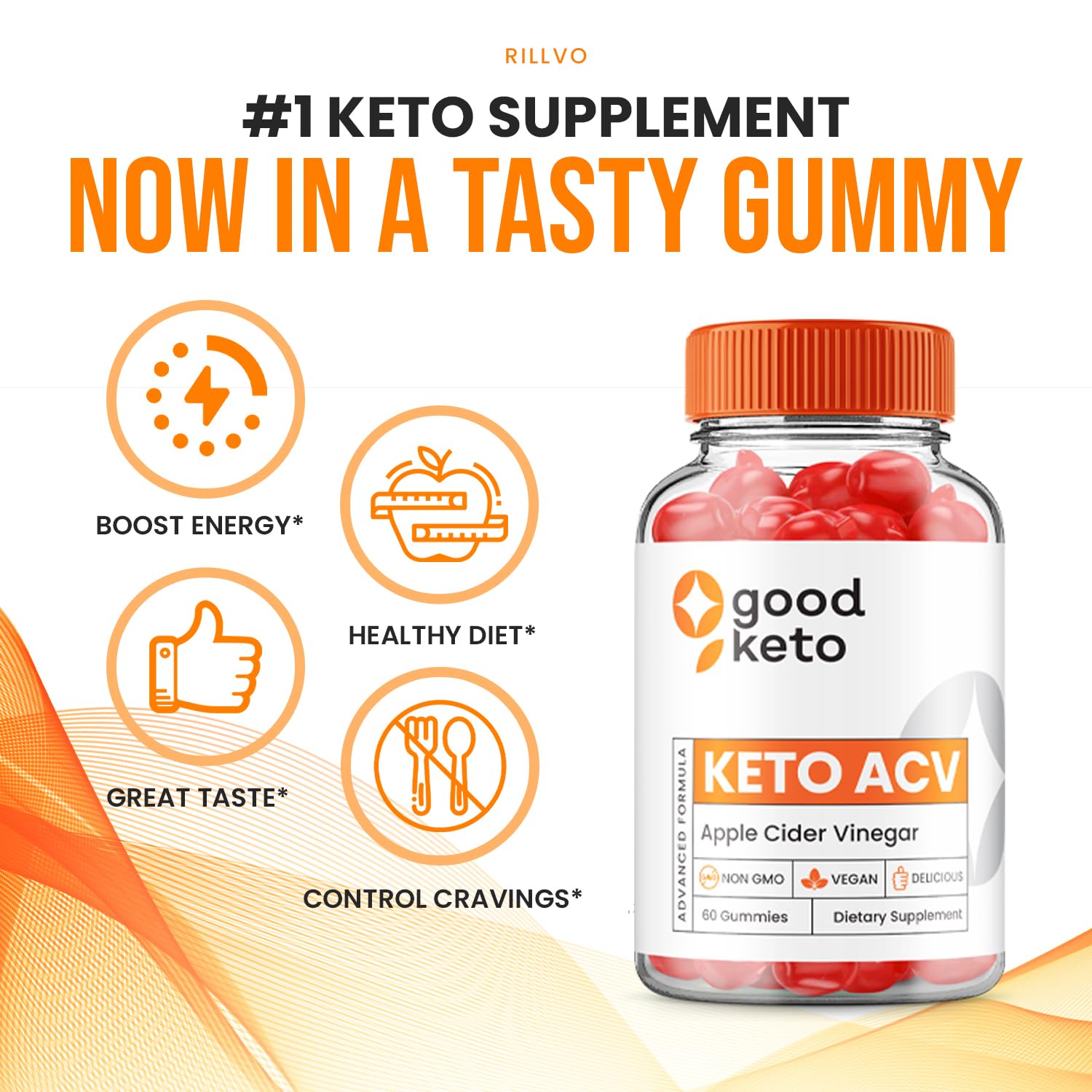 (2 Pack) Good Keto ACV Gummies - Official - Keto Good ACV Advanced Formula Plus Apple Rillvo
