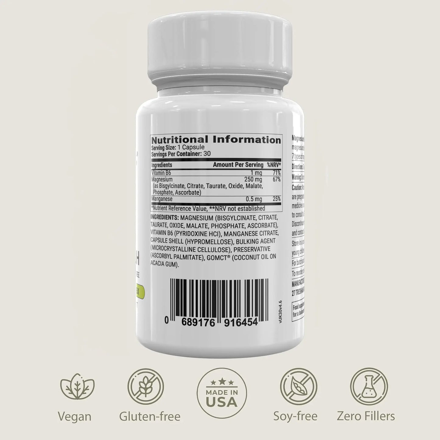 BIOptimizers Magnesium Breakthrough Supplement with 500mg - 7 Forms of Magnesium: Glycinate, Malate, Citrate, and More - Natural Support for Sleep and Cognitive Function -30 Capsules- Calming Vitamins BIOptimizers buy supplements Au