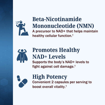 BioSchwartz NMN Supplement - 500mg Nicotinamide Mononucleotide - 30 Servings, 60 Capsules - Made in The USA with Premium Globally Sourced Ingredients, Third-Party Tested, Gluten-Free NMN Supplement BioSchwartzBuy Supplements Australia