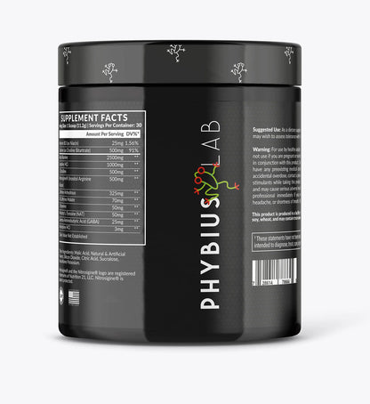 PHYBIUS Lab AM Pre-Workout (Sour Watermelon) Focus, Strength, Powder, 30 Servings PHYBIUS Lab