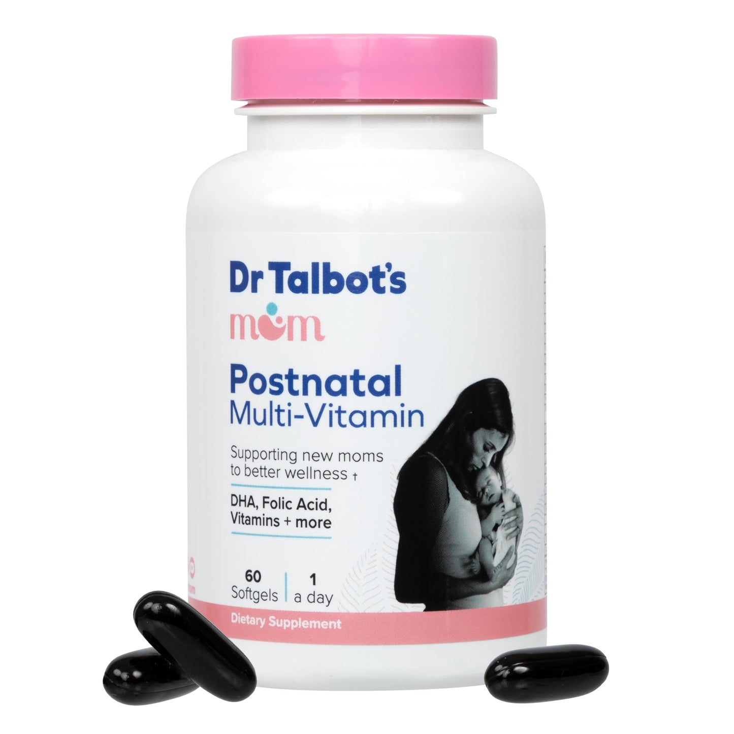 Dr. Talbot's Mom Postnatal Multi-Vitamin, DHA, Folic Acid, Vitamins and More Supporting Dr. Talbot's