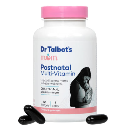 Dr. Talbot's Mom Postnatal Multi-Vitamin, DHA, Folic Acid, Vitamins and More Supporting Dr. Talbot's