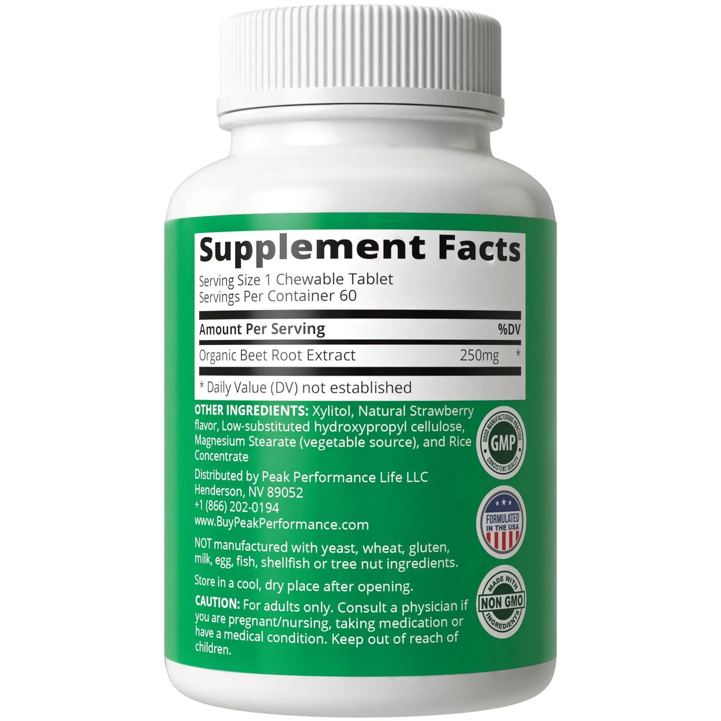 Beet Chews - Great Tasting Beets Chewables With No Added Sugar - Better Than Gummies Peak Performance