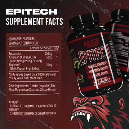Huge Supplements, Epitech, Epicatechin Supplement, Increase Muscle Mass, Enhance Huge Supplements