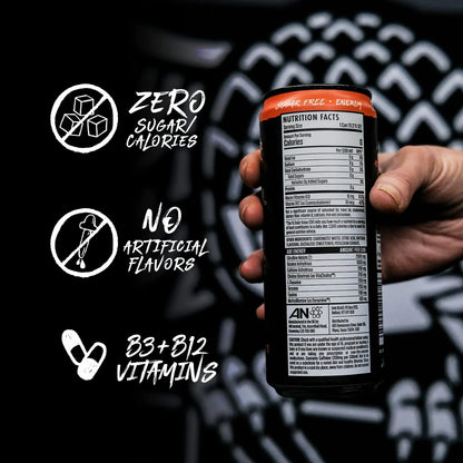 ABE Energy + Performance Sugar Free Energy Drink - All Black Everything Drink With Caffeine ABE all black everything