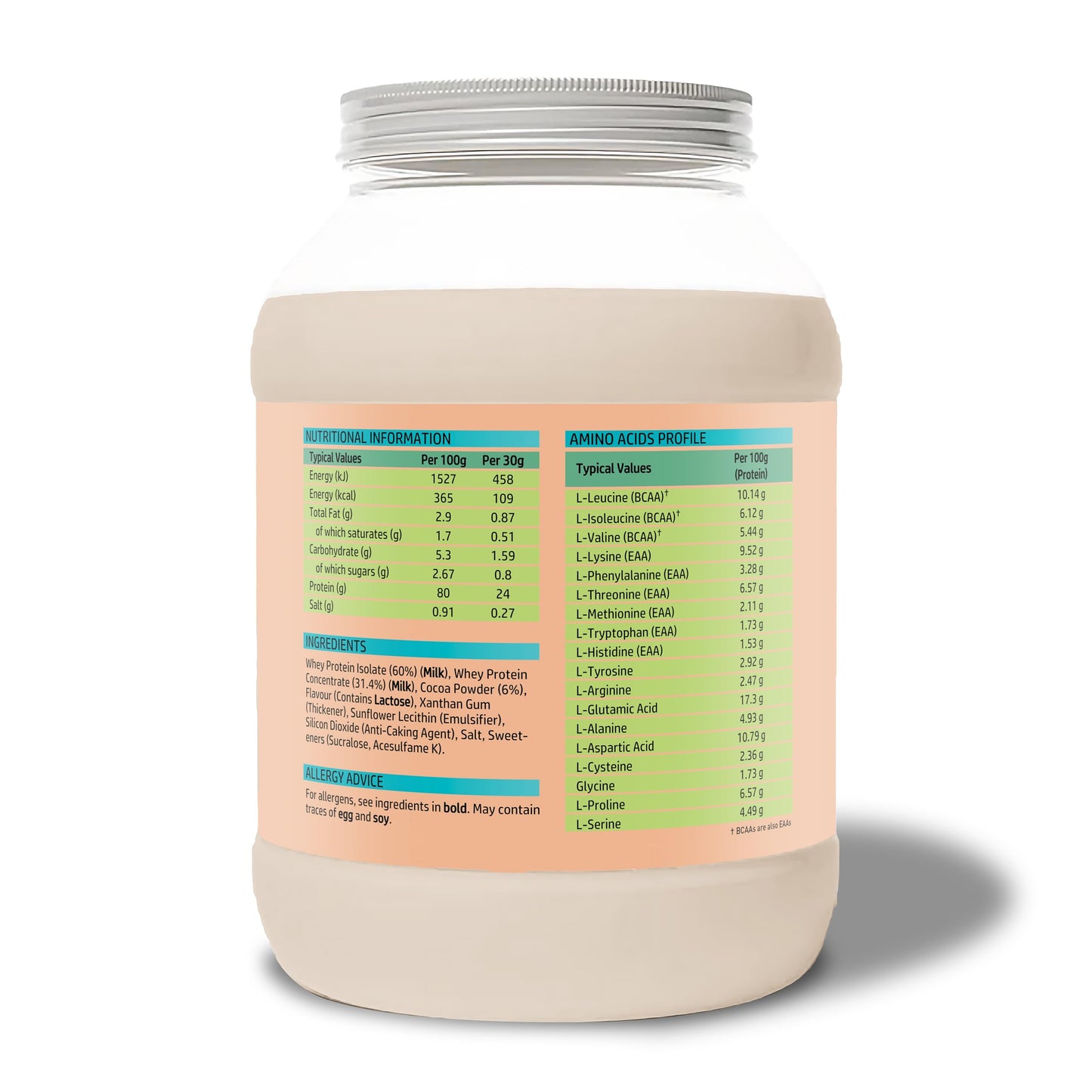 NutriVolv Whey Protein Isolate & Concentrate Powder | Milk Chocolate Flavour 900g NutriVolv