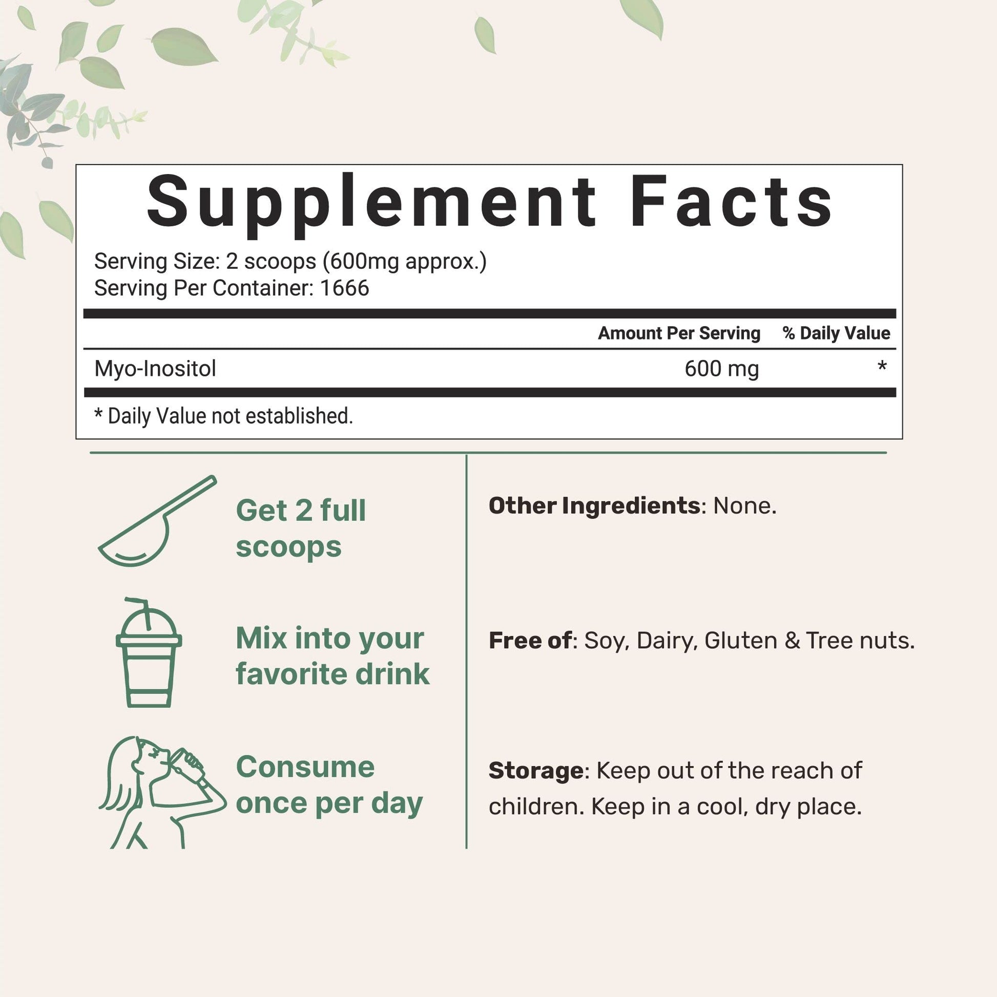 Pure Inositol Powder, Myo-Inositol B8 Powder, 1KG (2.2 Pounds), Strongly Supports Liver Micro IngredientsBuy Supplements Australia