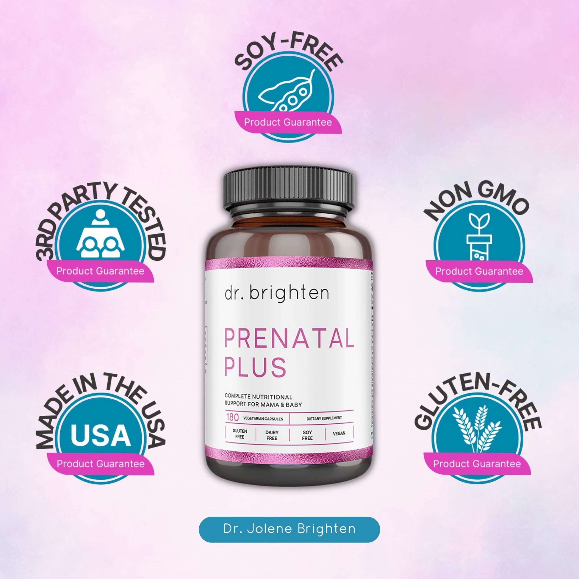Dr. Brighten Prenatal Plus - Women’s Formulation, Active B Vitamins, Minerals, Antioxidants Dr. Brighten