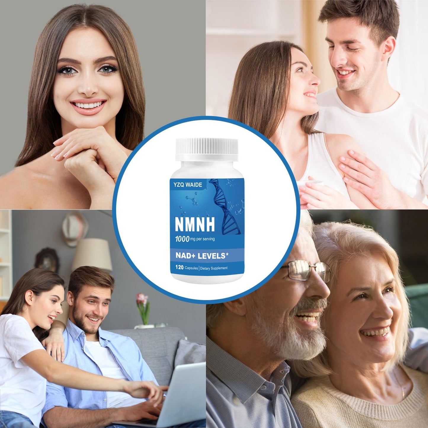 YZQ WAIDE NMNH (Dihydronicotinamide Mononucleotide), 1000mg NMNH Supplement to Boost NAD+ Levels Resveratrol Supplement with Quercetin for Energy, Aging, Non-GMO, Gluten Free, 120 Capsules YZQ WAIDEBuy Supplements Australia