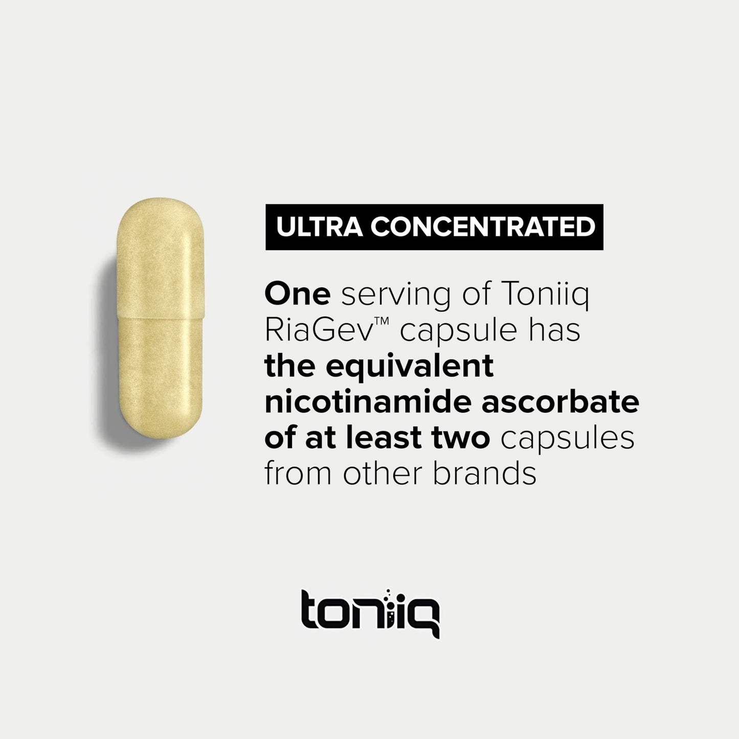 Toniiq Ultra High Potency 1400mg NAD Supplement - NAD+ Nicotinamide B3 Blend with D-Ribose, Niacin -with RiaGev - 3rd Party Tested ToniiqBuy Supplements Australia