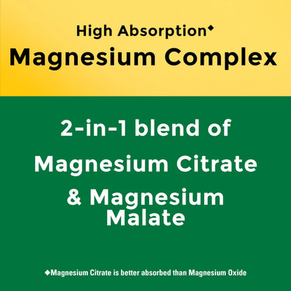 Nature Made High Absorption Magnesium Complex Soft Chews, Magnesium Supplement for Muscle, Heart, Bone Support, Magnesium Citrate & Malate Blend 250 mg per Serving, 40 Vegetarian Chews, 20 Day Supply Nature Made buy supplements Au