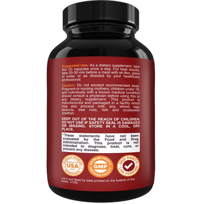 Nitric Oxide Support Pills - Natural Workout Supplement & Exercise Enhancer - Boost Energy Natures Craft