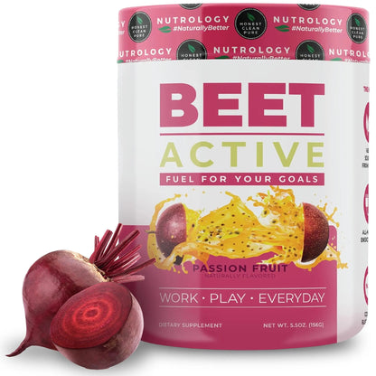 Nutrology Beet Active, Natural Pre-Workout Powder, Supports Energy, Endurance & Nitric Nutrology