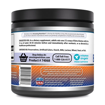 Amazing Formulas Beta Alanine 500 Grams (1.1 Lb) Powder Supplement | Wild Berry Flavor Amazing Nutrition