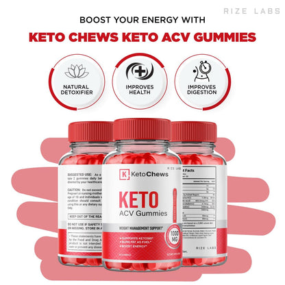 (2 Pack) Keto Chews Gummies - Keto Chews ACV Gummies for Weight Loss 525 MG rize labs