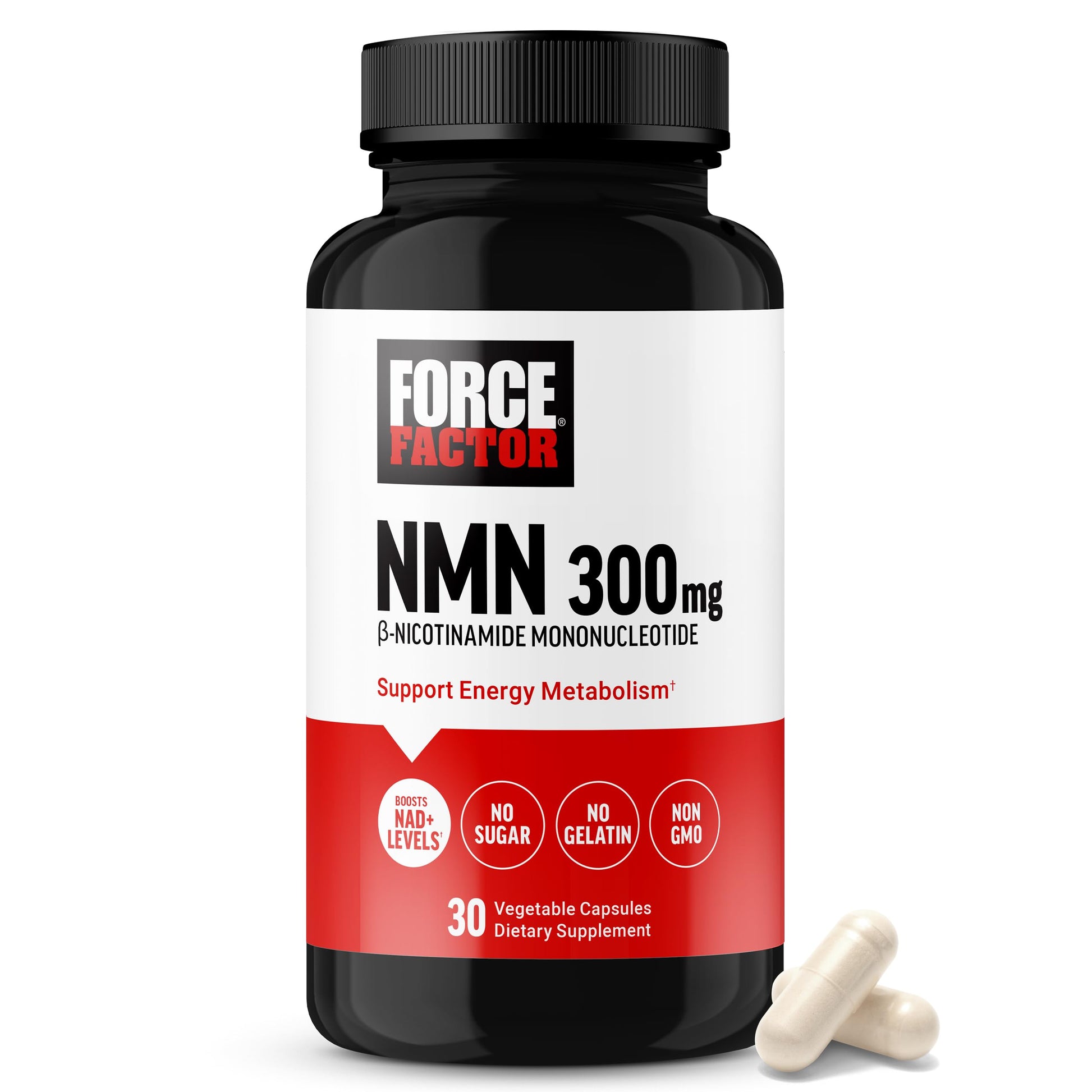 Force Factor NMN Supplement, Nicotinamide Mononucleotide to Support Healthy Aging and Energy Metabolism, Boosts NAD+ Levels, No Gelatin, Non-GMO, 30 Vegetable Capsules Force FactorBuy Supplements Australia