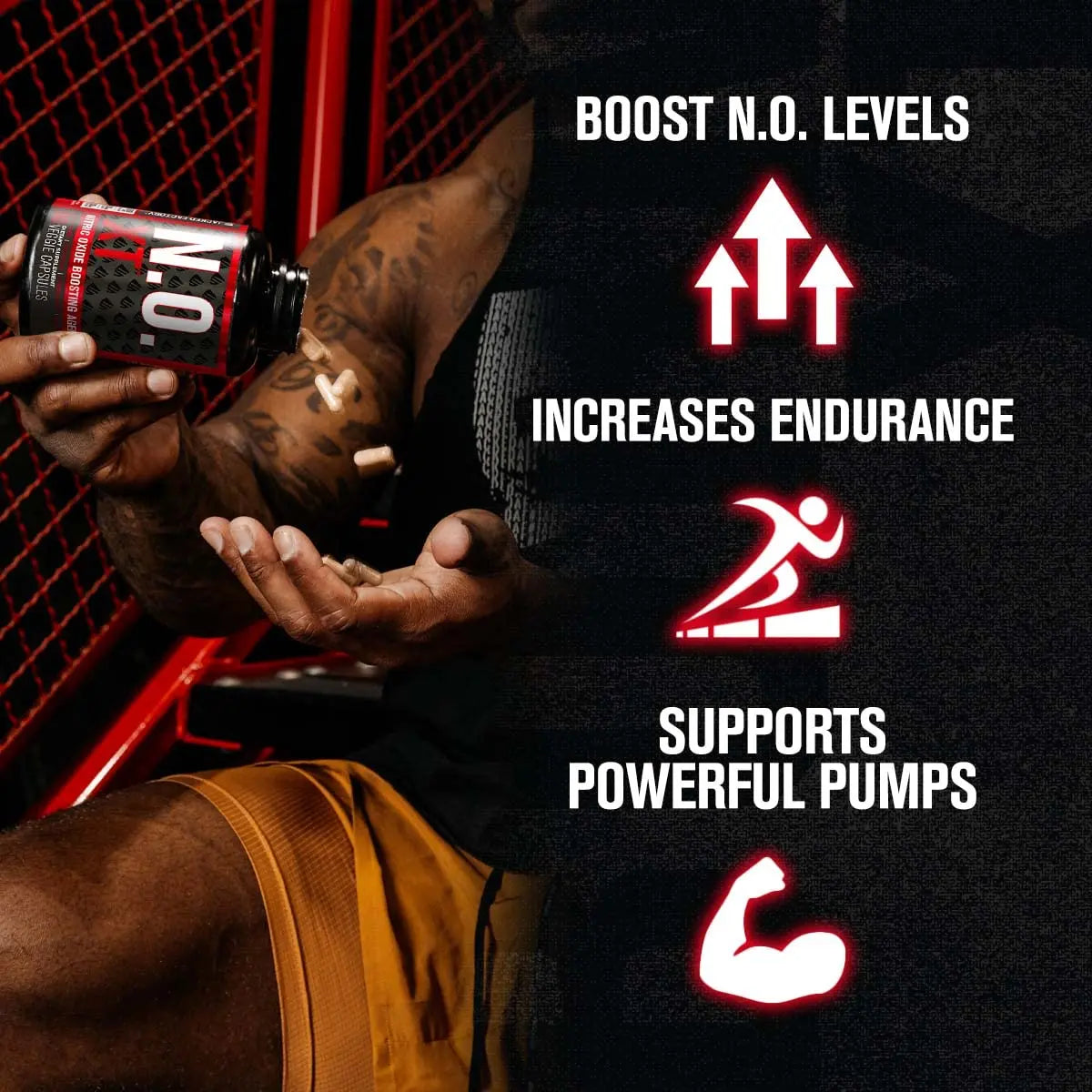 Jacked Factory N.O. XT Nitric Oxide Supplement, Growth Surge Post Workout Muscle Jacked Factory