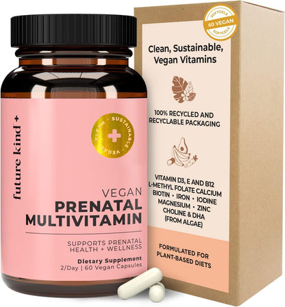 Future Kind Vegan Prenatal Vitamin - (60ct) Prenatal Vitamins with DHA & L-MethylFolate Future Kind
