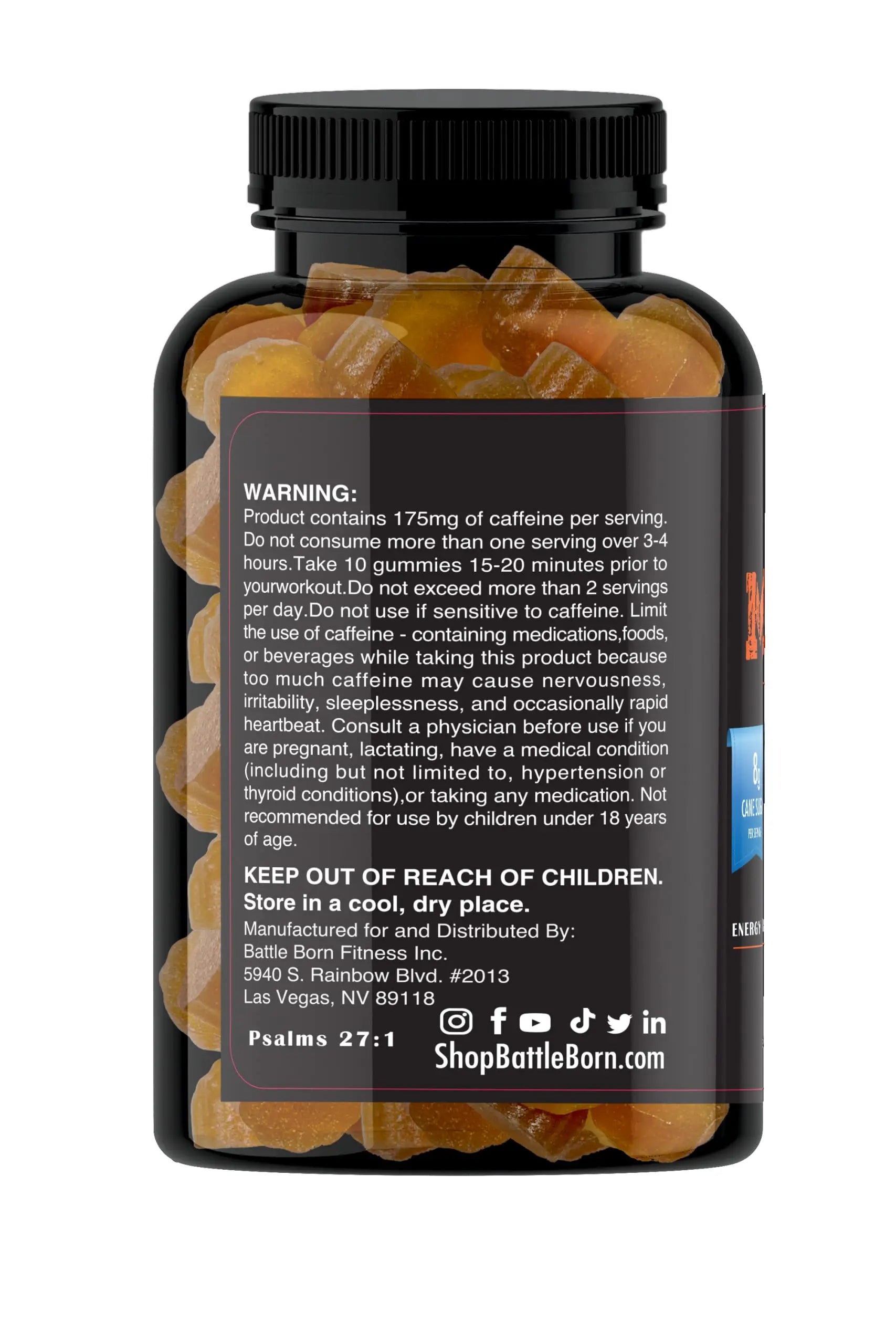 Mindset Dietary Supplement Gummies for Energy and Performance | Naturally Flavored Battle Born Supplements