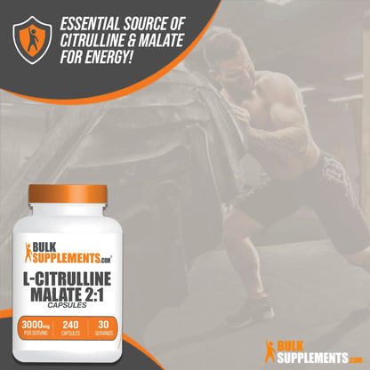 BULKSUPPLEMENTS.COM L-Citrulline Malate Capsules - Citrulline Malate 3000mg BULKSUPPLEMENTS.COM