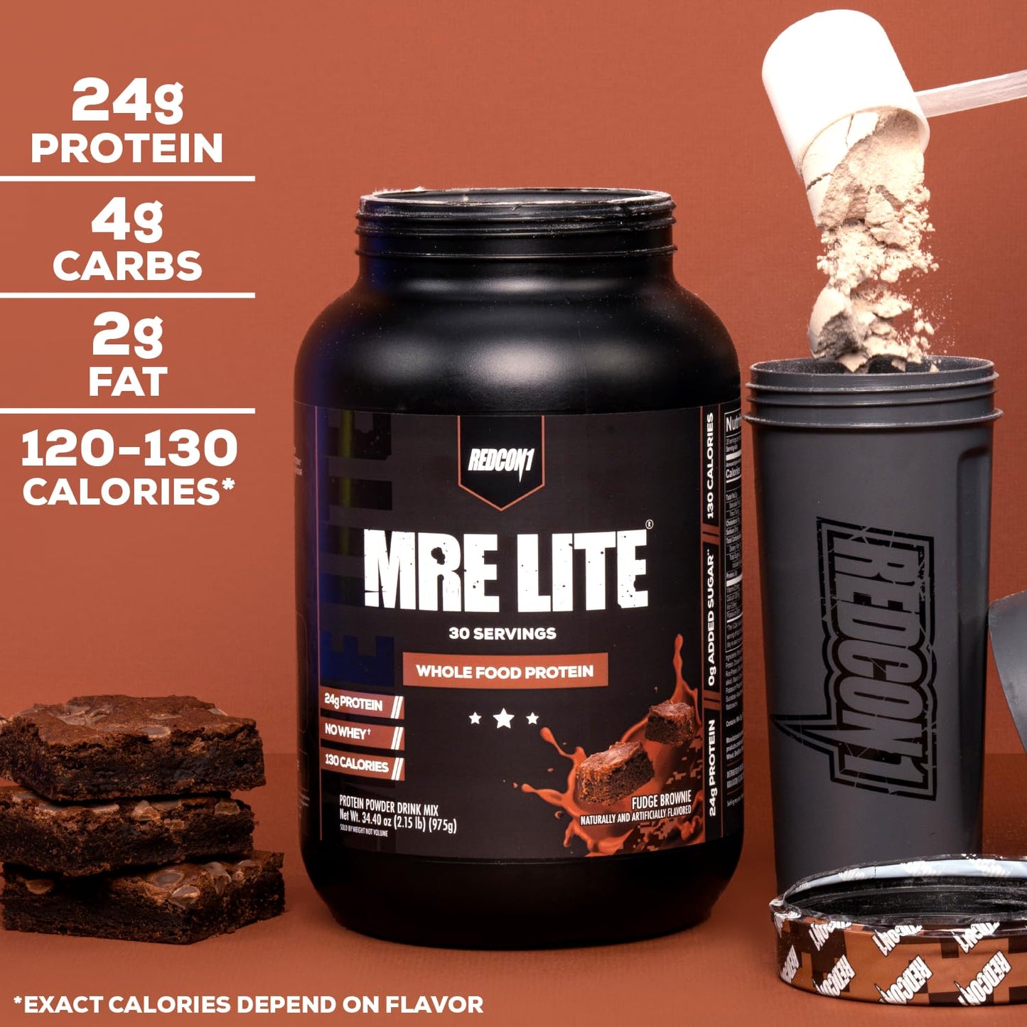 REDCON1 MRE Lite Whole Food Protein Powder, Peanut Butter Cookie - Low Carb & Whey REDCON1Buy Supplements Australia