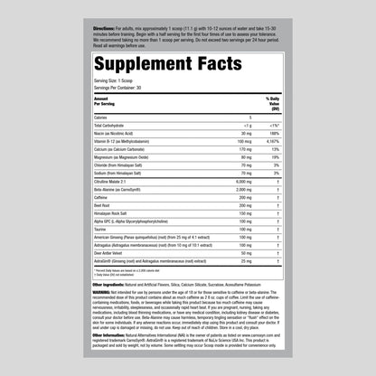 Fitness Labs Pre Workout Powder | for Men and Women | Intensifier Supplement | Watermelon Fitness Labs