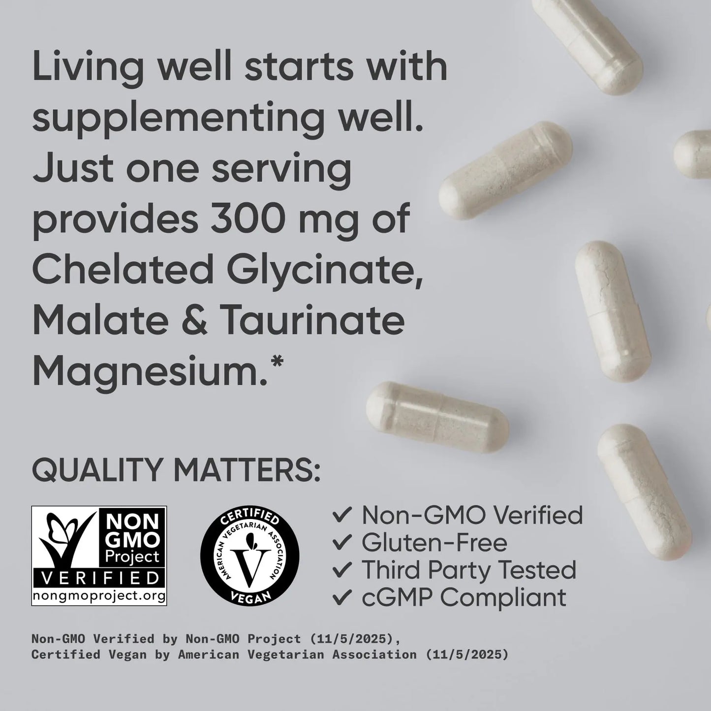 Sports Research® Chelated Triple Magnesium Complex with Glycinate, Taurinate & Malate (Chelamax®) for Enhanced Bioavailability* - 300 mg per Serving, Non-GMO, Certified Vegan, 120 Veggie Capsules Sports Research buy supplements Au