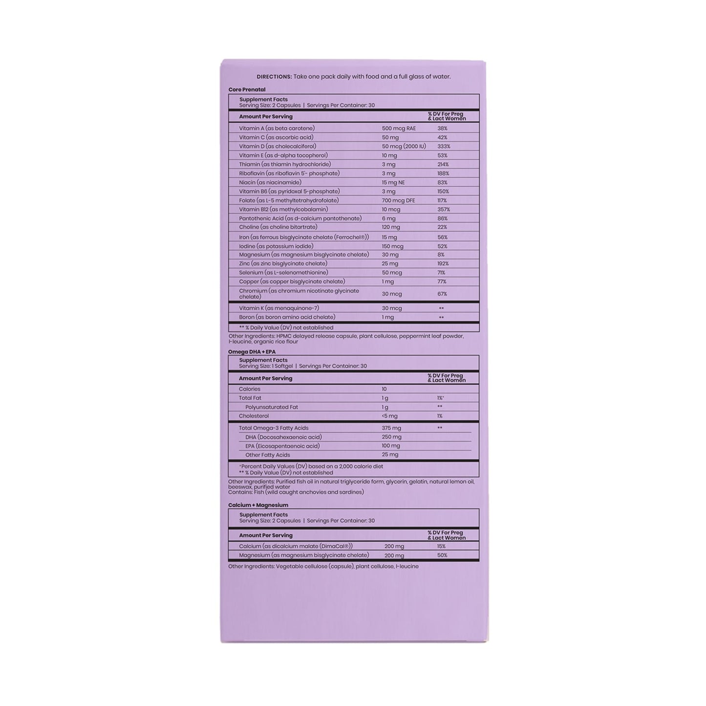 Perelel 2nd Trimester Prenatal Pack - Daily Pregnancy Vitamins - Omega DHA Prenatal Vitamins Perelel