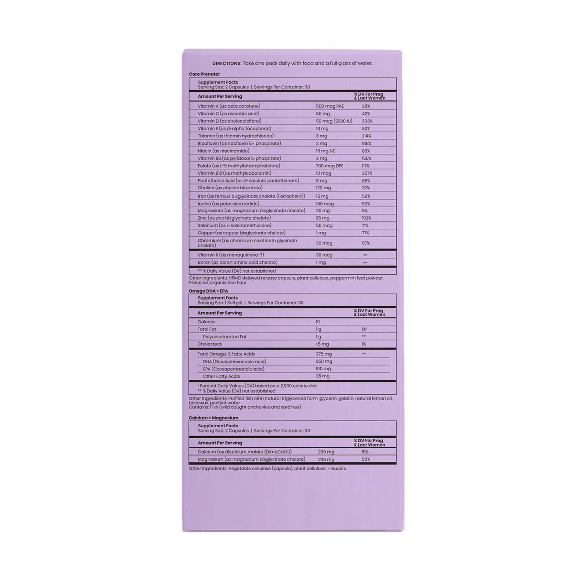 Perelel 2nd Trimester Prenatal Pack - Daily Pregnancy Vitamins - Omega DHA Prenatal Vitamins Perelel