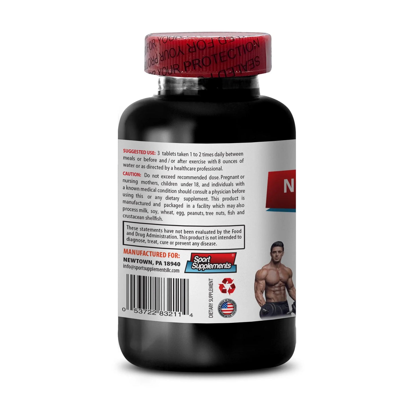Nitric Oxide boosters with arginine - Nitric Oxide Muscle Power 3150mg - Improves Circulation Sport Supplements